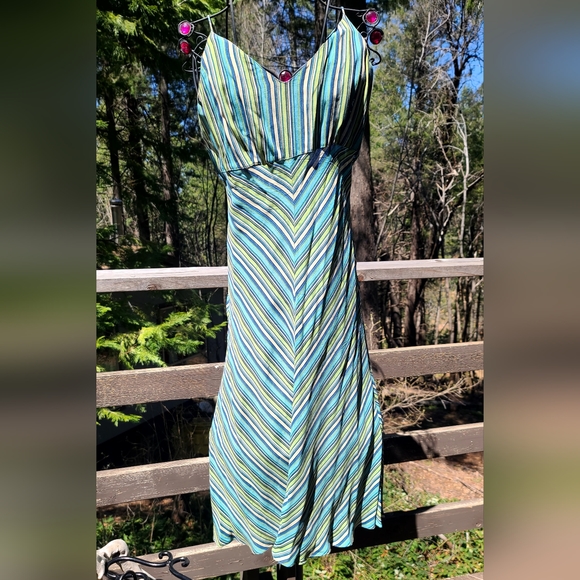 Angie sea color STUNNING spaghetti strapped corset tie dress szL - Picture 3 of 7